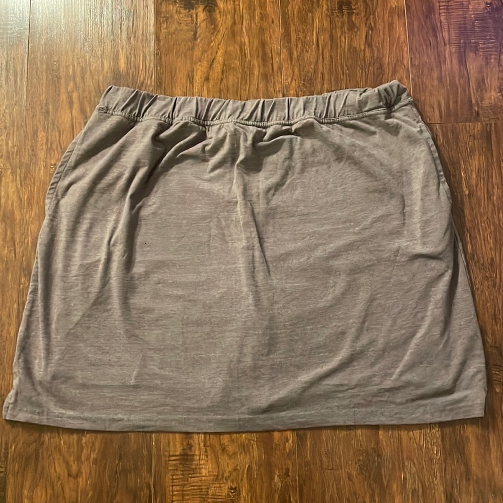 Grey Taupe Skort With Pockets Stretchy 2x Woman Within